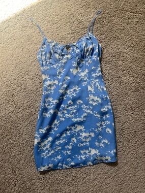 Sabo Skirt Blue Floral Mini Dress